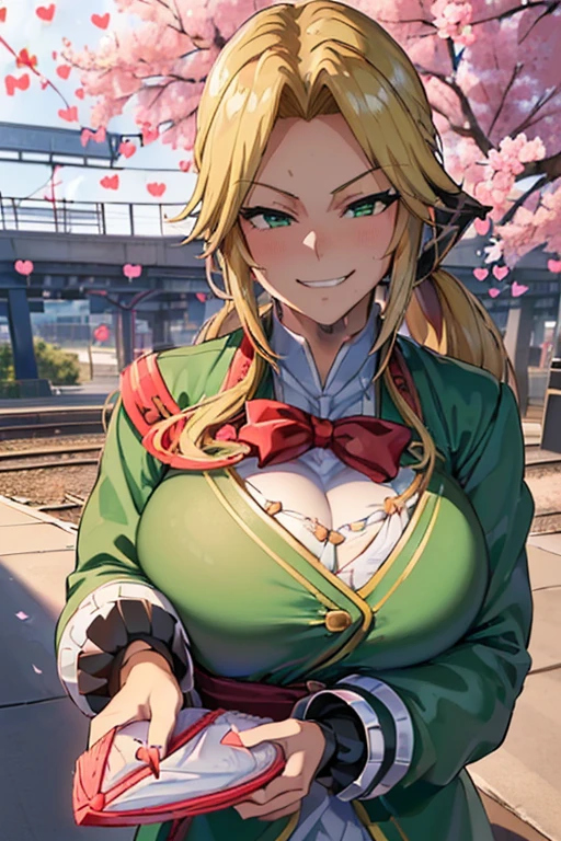 8K(A sloppy smile, the face we are looking for, Mischievous face:2.8)8K(((((handing over a love letter:2.3)))))((woman,Huge , (Huge breasts:1.8),Are fat,とても唇が赤いHuge breastsを強調,Big Ass,Narrow waist,Long legs,Green Eyes立っている)) 8k((((Anime Style),(The facial expression is good))))8k(((((Anime Style)Green Eyes)))) 8k((Standing at the station))8k((Waiting for a train at the station))8k((early morning))8k((Beauty))((学生blazer15歳学生服 緑のネクタイ, blazer, Pleated skirt))8k(((spring,cherry blossoms,The wind is blowing,Her skirt is flipped up,cherry blossomsが散っている:1.3))) 8K(((((handing over a love letter))))) 8K(((((handing over a love letter:1.1)))))8K(((((handing over a love letter))))) 8K(((((handing over a love letter:1.1)))))8K(((((handing over a love letter))))) 8K(((((handing over a love letter:1.1)))))8K(((((handing over a love letter))))) 8K(((((handing over a love letter:1.1)))))