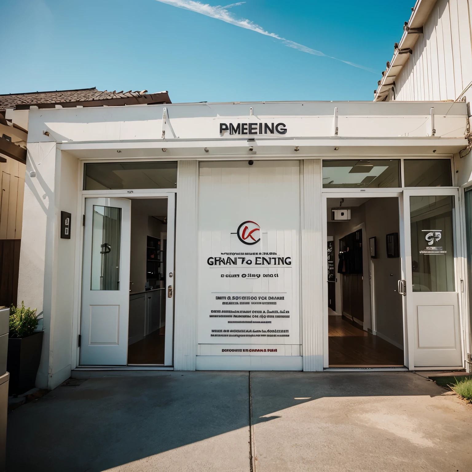 Create an inviting grand opening and promotional image 