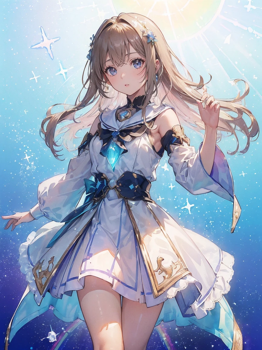 Optical focus , (Bright gradient watercolor :1.5, Lens flare:1.5 , glitter :1.5), whole bodyエズビアン、Shine , dream-like , Light background、Grid illusion, colorful, girl、(((Bright sea background:1.5,There&#39;s a psychic in the background:1.5))),((Highly detailed eyes:1.5)),{{{Ultra 8k resolution}}},((Tabletop, highest quality, beautifully、aesthetic: 1.2)),{{Superb masterpiece: 1.7}}, {{Cinema Lighting}},(hair　Transparency:1.5）,(bright shades:1.5，Light tones，Bright big aurora background:1.5、Min:1.5，Cold Reflection:1.5，The edge of the object reflects in the rainbow:1.5) 、(Golden Ratio: 1.2), (whole body: 1.2), (Super Detail: 1.3), (girl with: 1.3), (Fractal Art: 1.3), {{{glitter Pupil:1.25}}}) , ((光沢のあるhair: 1.2)), (Heterochromia), (whole bodyエズビアン), (Hyper Detail), ((Subtle details)), (Intricate details), ((Cinematic Light, highest qualityのバックライト)), High Contrast, {{{Best lighting, Very delicate and beautiful}}}, (( Cinematic Light)), (Ray-traced Reflections, Shine), (((Shineオーラ)), {{{}}}, ((Super Detail)), (8k)), ((Panty shot)), ((Brown Skin)), ((Captivating smile)) ,((ハイアングルwhole bodyショット)), (whole body:1.2)、