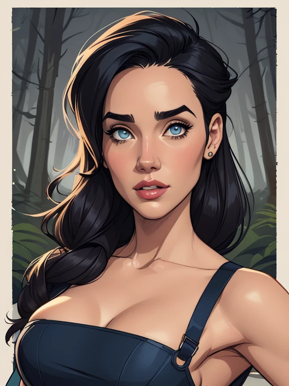 Ninja woman character with marks of war Cartoon image of a woman .cartoon style illustration, cartoon art style, cartoon art style, digital illustration style, highly detailed character design, courage detailed digital art, Forest Fan Art, Portrait Character Design, beautiful digital illustration, high-quality portrait, comic book art, young woman with beautiful hair . Beautiful lined eyes Medium large bust and wonderful sexy clothes. image expression of sexual desire from waist to head illustration a close-up of a woman in a skirt posing for a photo, neckleace, amaranth, Yennefer of vengerberg, Alena Aenami e Artgerm, better known as amaranth, beautiful maiden, Yennefer, tifa lockhart, lara croft medieval, revealing clothing, tifa lockheart, captivating and seductive