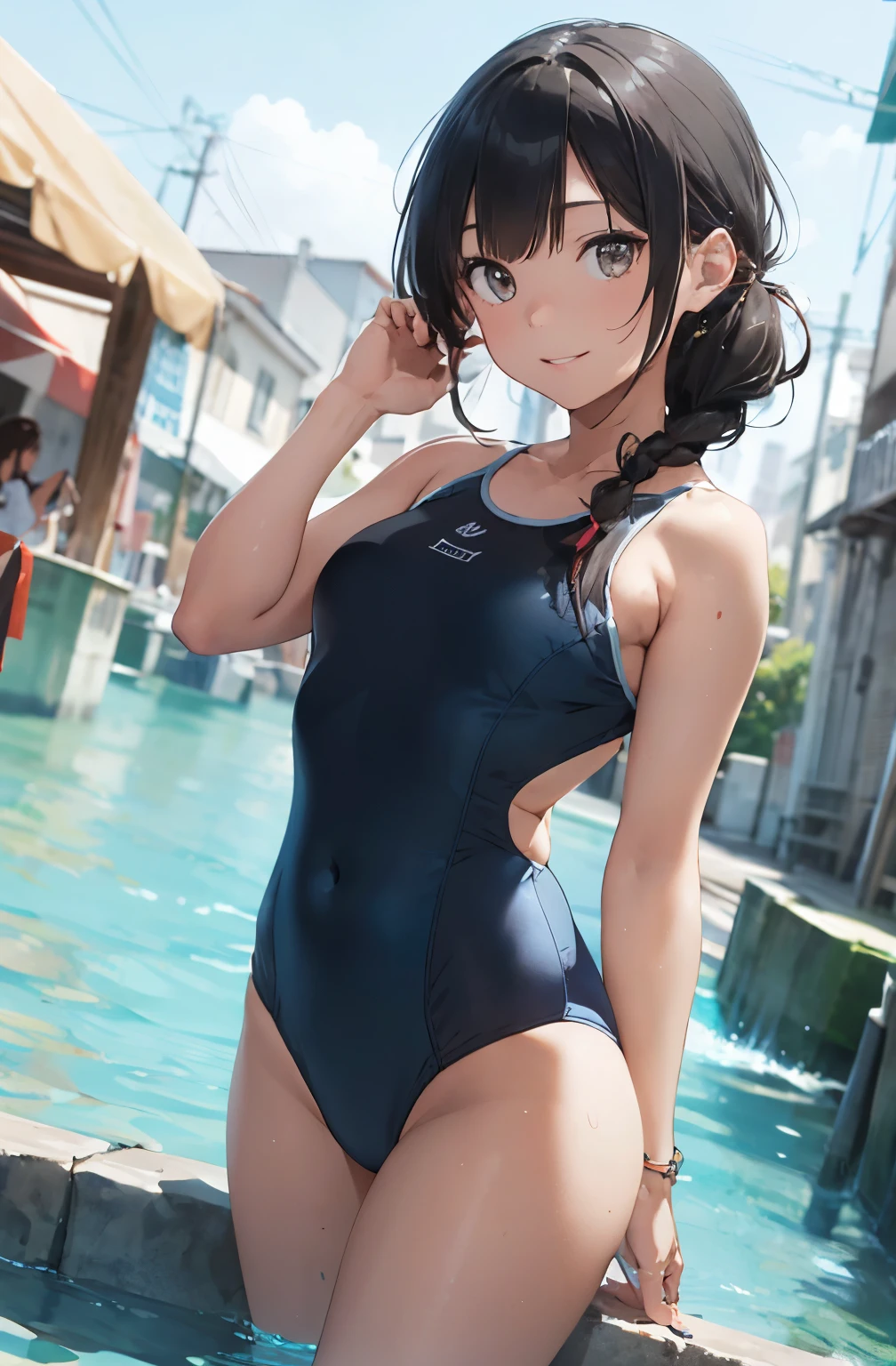 High resolution、
One beautiful young woman、
(Masterpiece 1.5),super high quality, Very detailed,Perfect drawing,NFSW、Beautiful woman、Beautiful, glowing skin、A kind smile、Beautiful black hair、Braiding、(((beautiful swimwear)))、(((Luxury Swimwear))),3D、16K Illustrations、((Clear Face))、High resolution、Nice background、Beautiful background、Spotlight、Vibrant colors、(((Detail View)))、Perfect beautiful girl、(((Perfect photo))),beautiful fingers,beautiful hands,fingertip,nail,arms behind back,Wakame seaweed、Wakame seaweed、Wakame seaweed、Wakame seaweed、Wakame seaweed、Wakame seaweed、Wakame seaweed、