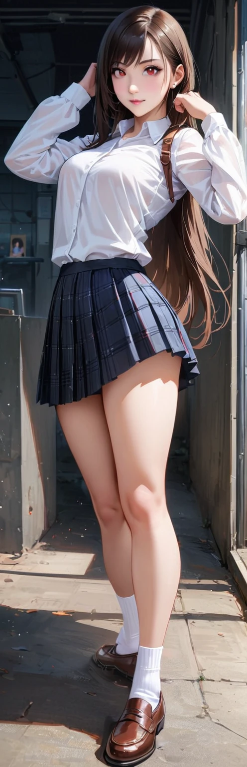 ((Photo from below:1.2)) of small ite fit 21yo Dominican college girl, ((black long beautiful hair)), ((short skirt:1.2)), ((gingham panties:1.3)), (((visible cameltoe:1.3))), ((trimmed pubic hair: 1.3)), ((huge massive tits sagging onto her torso: 1.5)), ((tight crop top)), ((upskirt shot:1.3)), detailed skin, cinematic lighting, realistic, sharp focus, very detailed, 4K HQ, depth of field, f/1.2, Leica, 8K HDR, High contrast, shadows