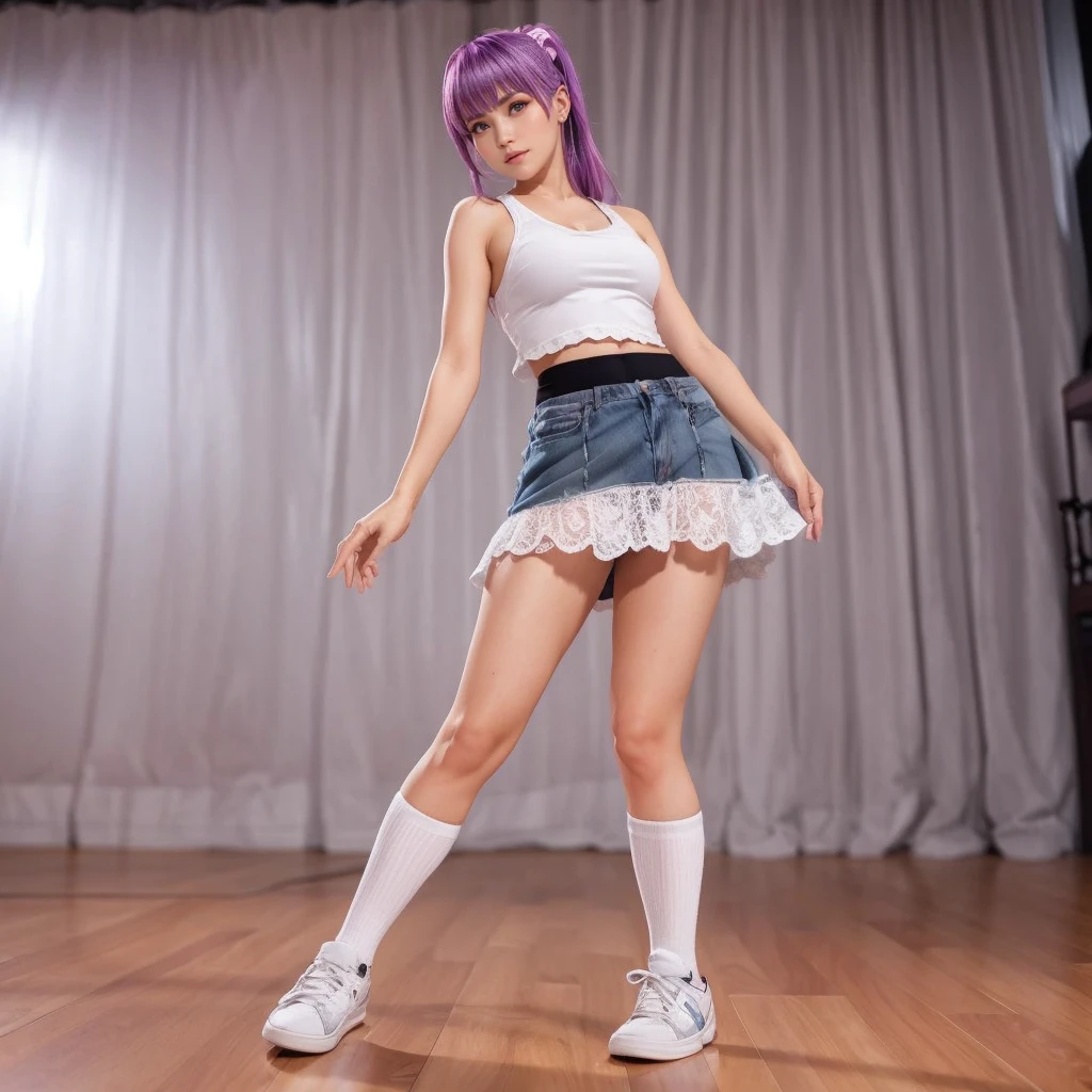 Ayane, (melhor qualidade,ultra-detalhado),(Realista:1.37), rosto bonito e detalhado, Textura ultrarrealista, rosto delicado, corpo delicado, batom vermelho, cores vivas. High definition, 8k. athletic body,
