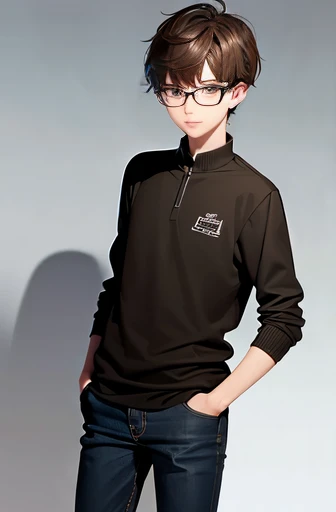 ((nerd)), chubby face, glasses, ((imperfections))