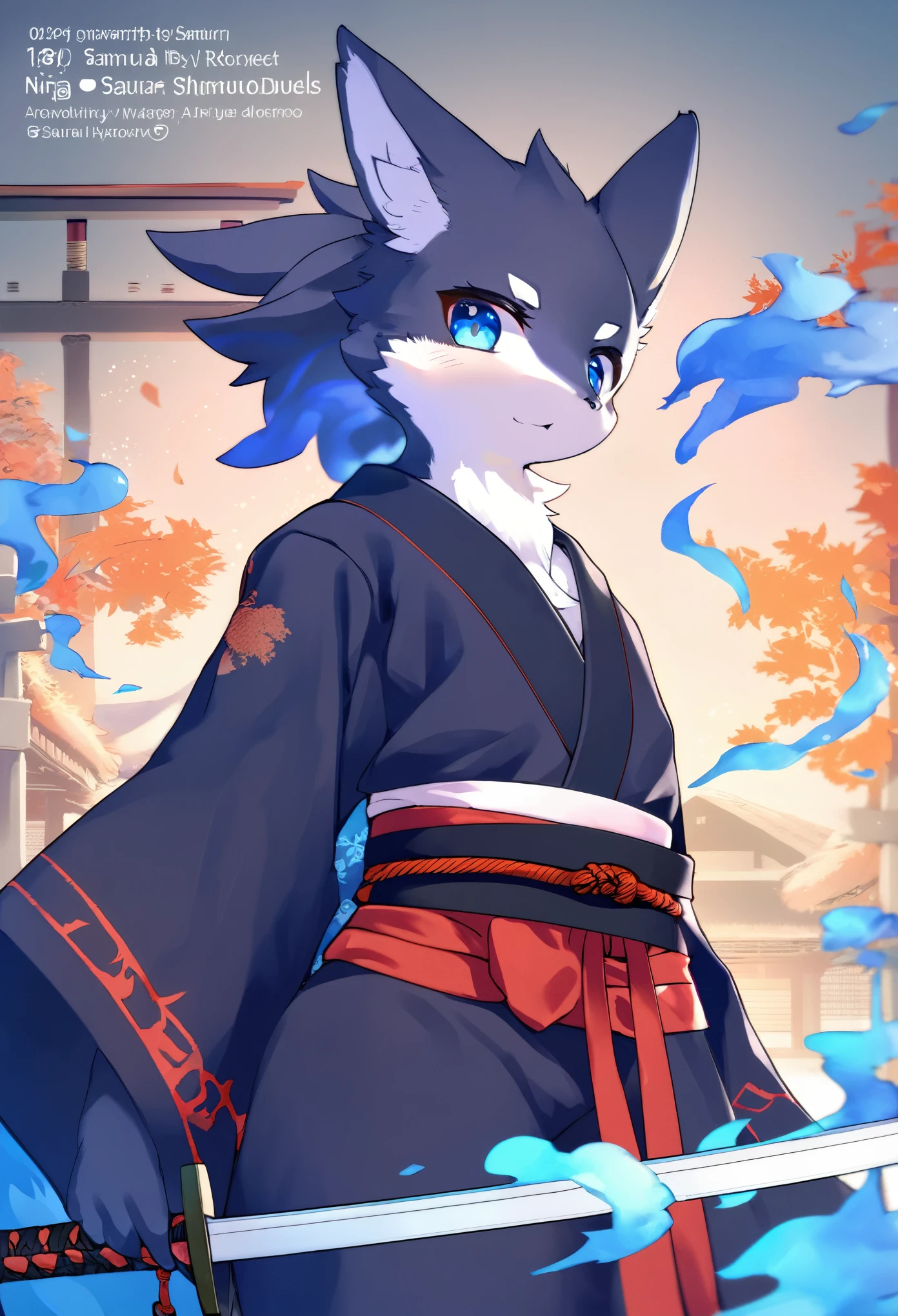 Highest quality, Highest quality, High quality illustrations, masterpiece, Ultra-high resolution, Detailed Background, Kyoto, Absurd, Perfect ???????, performance, Good lighting, Shadows in the movies(kemono, Furry Personifi猫ion), fox, kimono, latex, rubber, Dynamic Angle