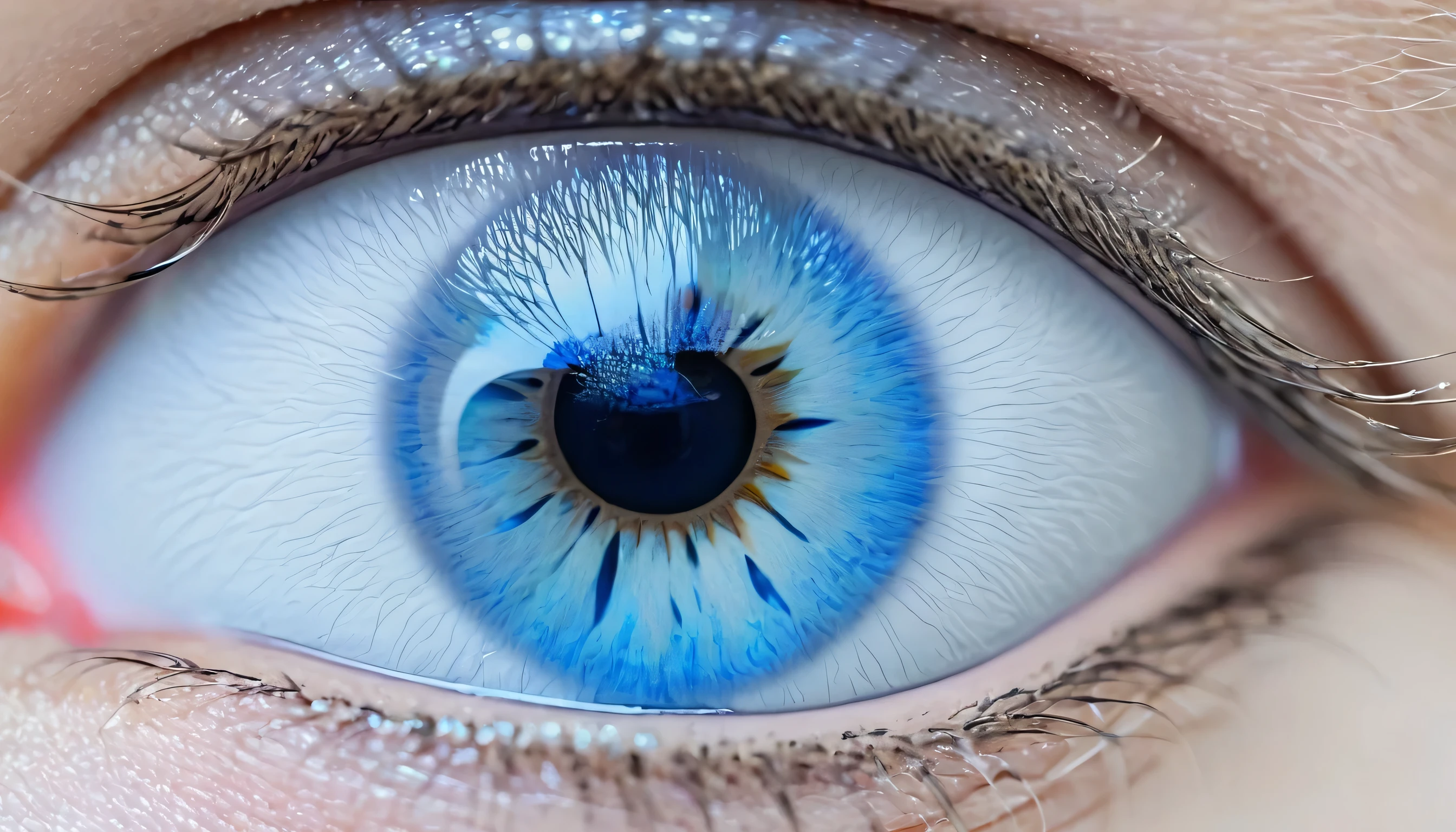 Super Close-up white; beautiful blue eye