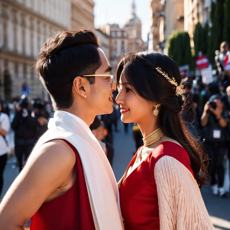 “Roman Fashion” Prompt: "Elegantly Dressed Roman Citizens"