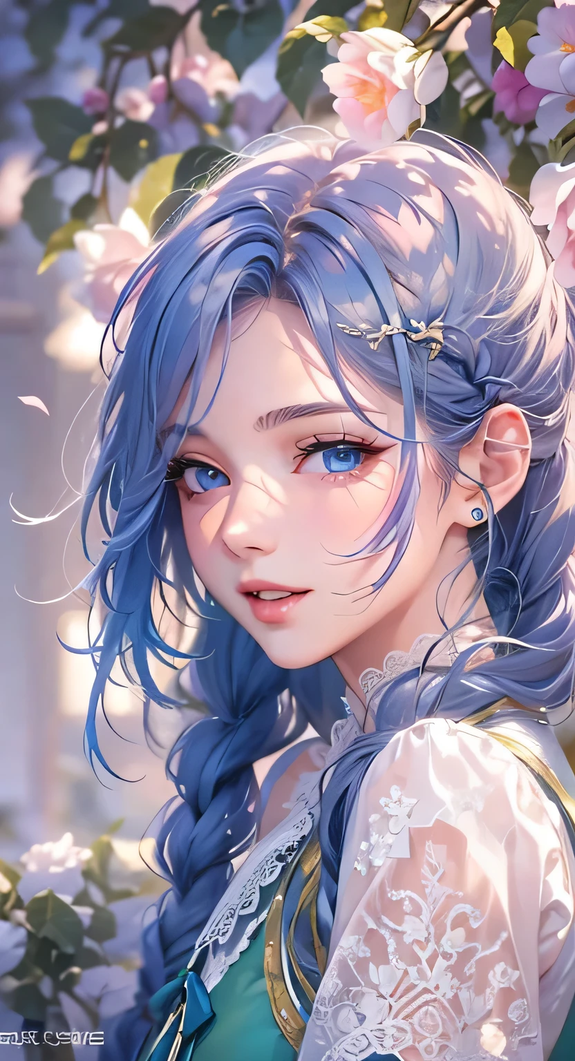 Beautiful face, Best Quality,ultra high natural light, Shiny skin,Detailed skin,Detailed face,Detailed eyes, Beautiful boys, Beautiful fingers、Anime Quality、gaze in front、Petals fly out from both hands、Flying petals、Blue World、up of face、beautiful neutral expression、Male Solo、tears、Petals overflowing from both hands、Blue eyes that shine like jewels、long eyeslashes、blue flowing hair、Short cut and pretty face, Best Quality,ultra high natural light, Shiny skin,Detailed skin,Detailed face,Detailed eyes,