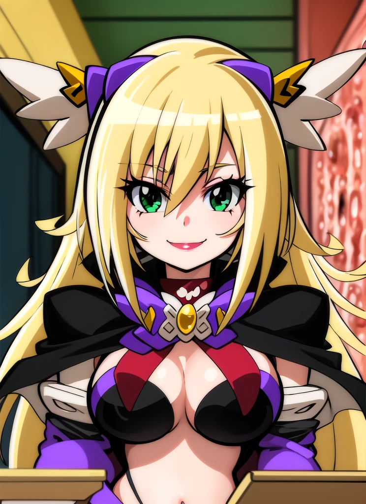 Ellis-TMS, Casual clothing, hair ornaments, Cape, brooch, Removable sleeves, 
View through the table, Pizza in the face, eat, smile, View your viewers,