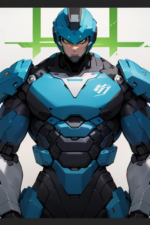 Robot tele , muscular, sensual, color verde