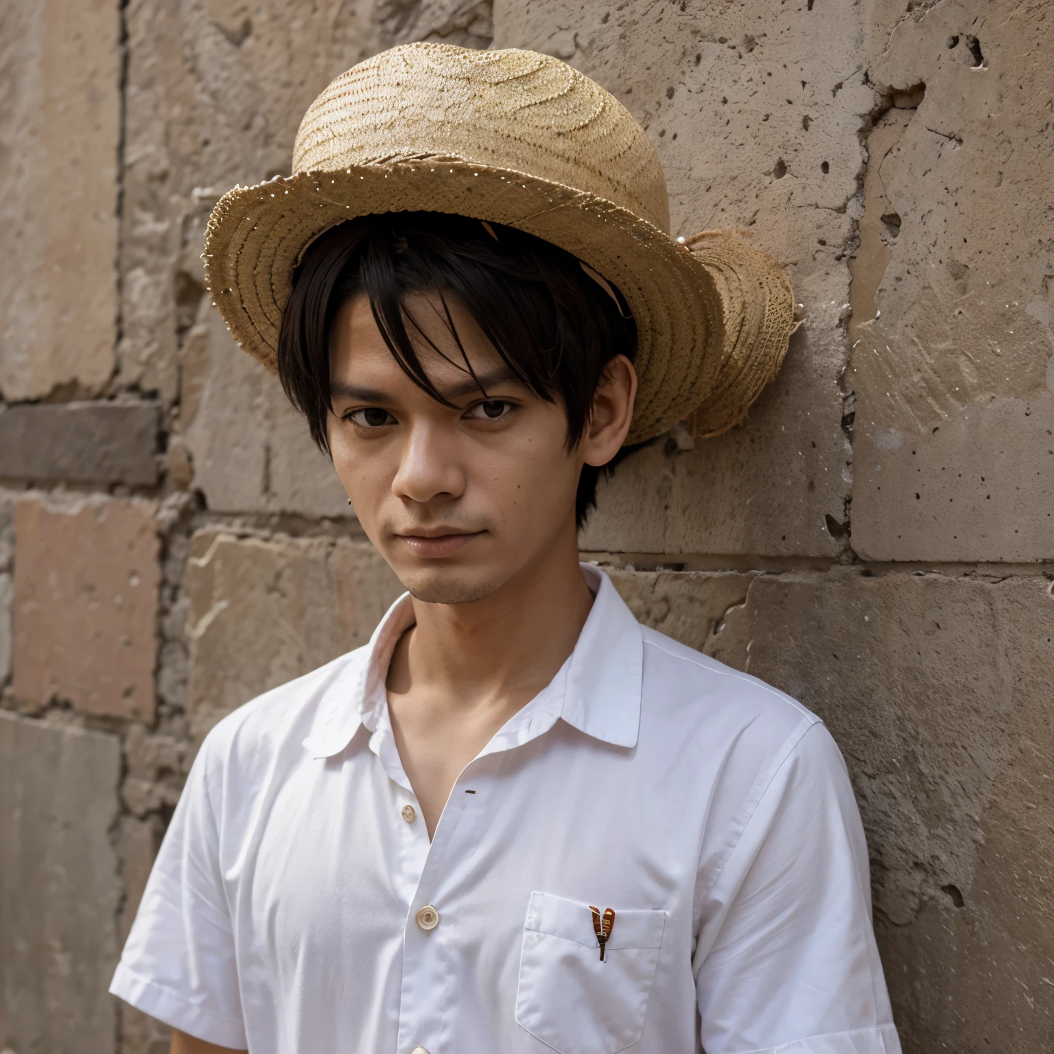 hazme un luffy con camisa del junior de Barranquilla
