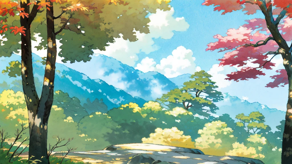 In the tranquil Japanese countryside, where time seems to slow down, a scene of nostalgic peace unfolds. The vibrant colors of autumn leaves dot the landscape, fluttering gently in the soft breeze. A quaint wooden house with a thatched roof stands proudly against the backdrop of the picturesque village.
Close by, the soothing sound of waves crashing against the coastal rocks echoes through the still air. The clear, blue sky overhead is speckled with cotton candy clouds, casting dappled sunlight over the serene scene.
Amidst this idyllic setting, one can find a profound sense of peace of mind, far removed from the hustle and bustle
