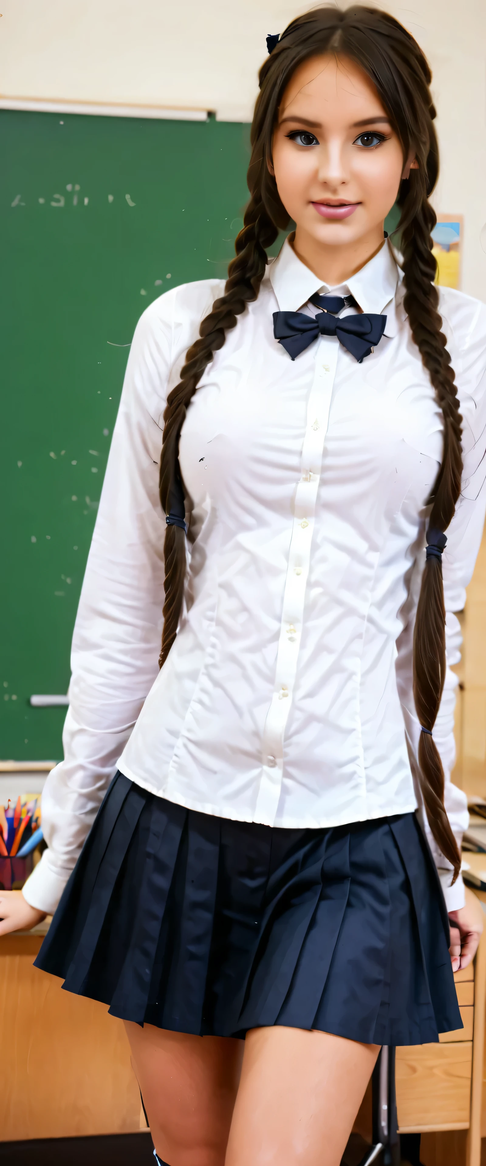 18_yo_busty_woman in school_girl_outfit