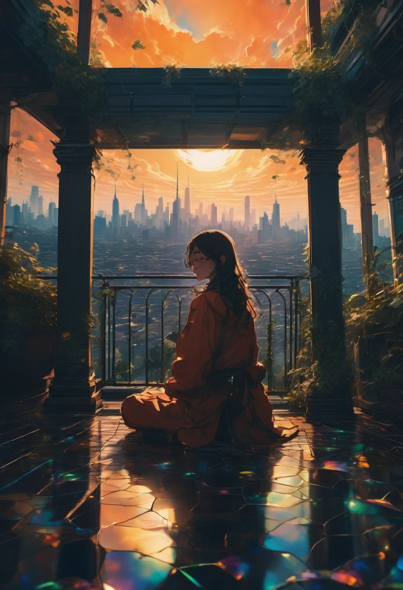 1girl,Person Standing on the Rooftop,aesthetic,okujyou,scenery,sky,fence,cloud,blue sky,outdoors,rooftop,building,day,cityscape,shadow,chain-link fence,city,(best quality,4k,8k,highres,masterpiece:1.2),ultra-detailed,(realistic,photorealistic,photo-realistic:1.37),HDR,UHD,studio lighting,ultra-fine painting,sharp focus,physically-based rendering,extreme detail description,professional,vivid colors,bokeh,portraits,landscape,colorful,overlooking,serene,peaceful,tranquil,sunlit,contemplative,striking silhouette,picturesque scenery,immersive,dreamy ambiance,sophisticated styling,elegant,touch of nostalgia,lush greenery,relaxing atmosphere