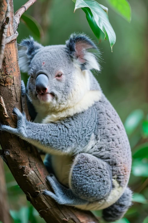 Image of a koala sleeping too much