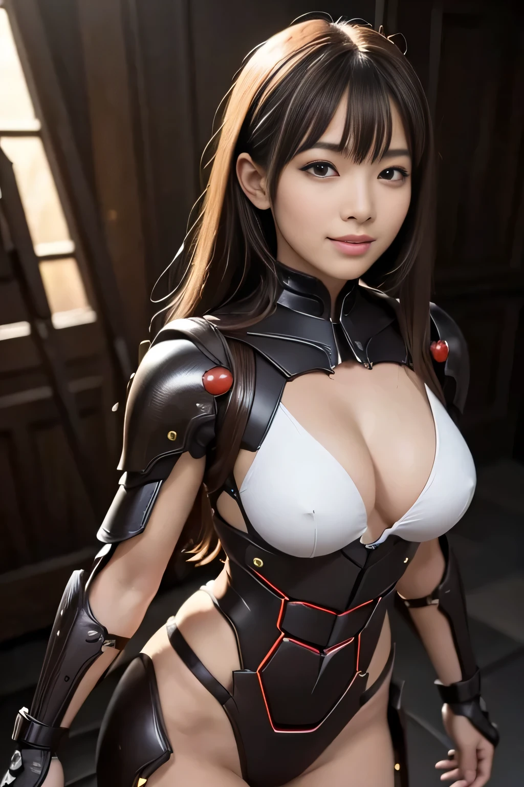 (high resolution,masterpiece,best quality,extremely detailed CG, anime, official art:1.4), realistic, photo, amazing fine details, all intricate, gloss and shiny,awesome many layers, 8k wall paper, 3d, sketch, kawaii, illustration,( solo:1.4), perfect female proportion,villainess, (fusion of dark brown cockroach and lady:1.4), (brown cockroach form lady:1.2), (brown cockroach lady:1.2), (fusion:1.2), (solo:1.4), (evil smile:1.2), muscular, abs, (cockroach brown exoskeleton bio insect suit:1.4), (cockroach brown exoskeleton bio insect armor:1.2), (brown transparency cockroach wing:1.4), (brown cockroach antennae:1.3),