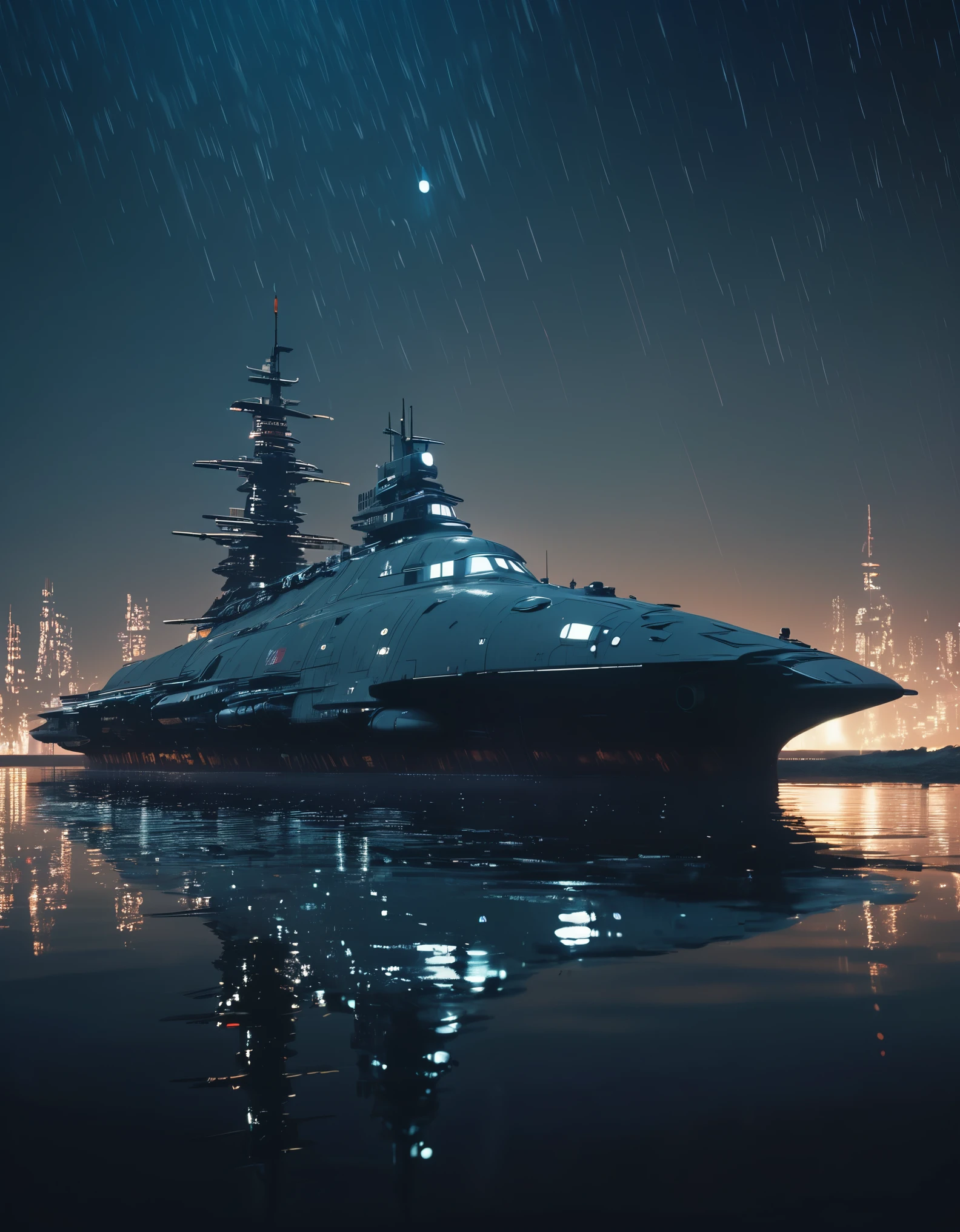 endless odyssey space battleship yamato, space opera in the style of leiji matsumoto,ghost in the shell sci-fi kitbash, tadao ando minimalistic brutalist masterpiece ship design by takashi homma and toshio shibata, megascans vegetation,fireflies lights, high quality, real image, magazine shoot, retro polaroid vintage style, cinestill 800t/50d/portra 800 color grading aces cg lut, award winning photograph, fstorm, redshift, octane render, unreal engine 5, futuristic noir directed by denis villeneuve and moebius