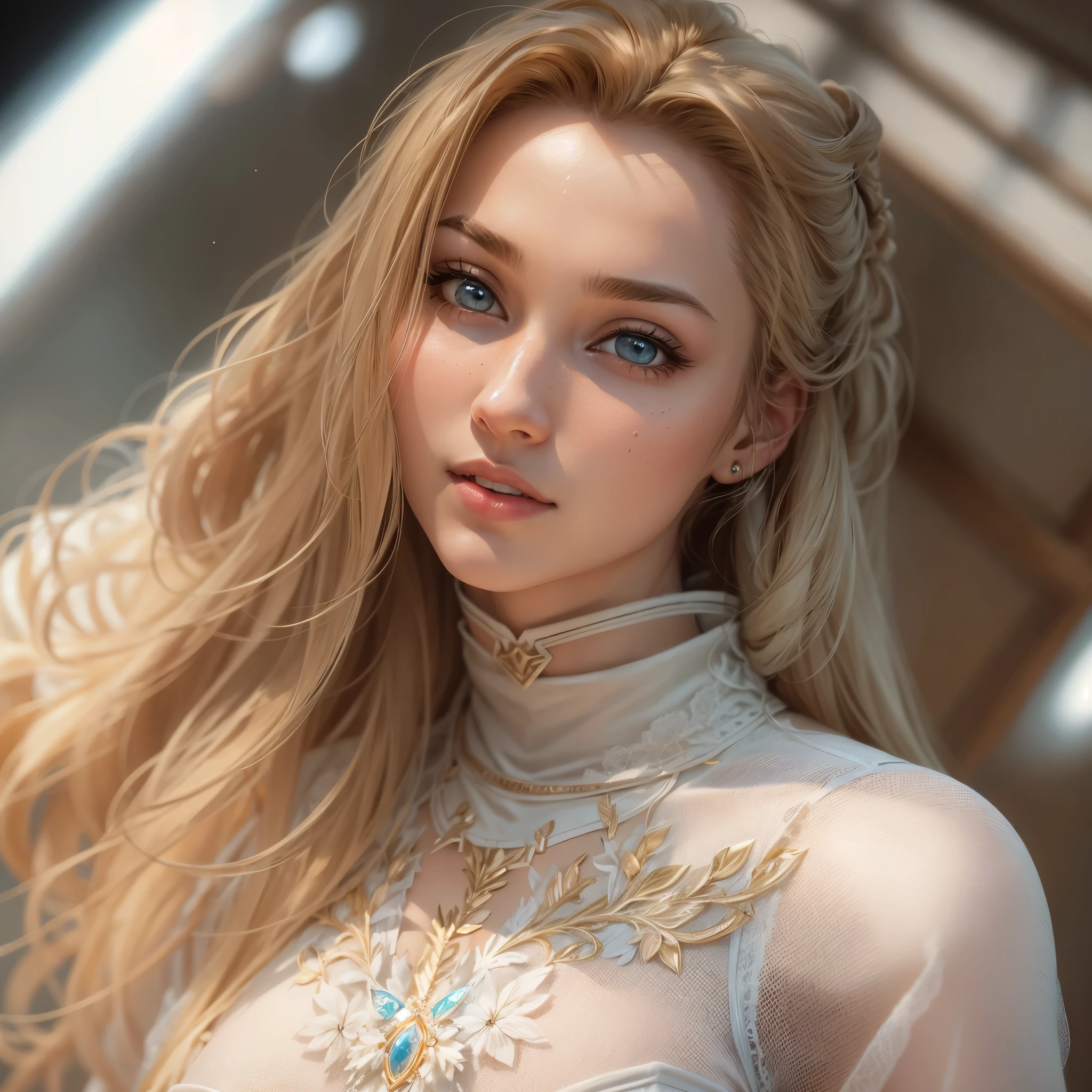 white shirt,upper body,choker,blonde hair,amablitz,masterpiece,best quality,ultra detailed,highres,high-resolution,4k,4kportrait,8k,8kportrait,unity8kwallpaper,extremely detailed CG,realistic,RAW photo,real person,portrait photography,photorealistic,shiny skin,detailed skin,(((dynamic angle full body
and dynamic angle wide shot
and dynamic angle close-up
and dynamic angle upper body
and dynamic angle from above
and dynamic angle from behind
and dynamic angle from below
))),{{{{supermodel }}}},{{{{Photorealistic:1.4}}}}, beautiful detailed, highly detailed eyes and face, beautiful detailed eyes, ridiculous, incredibly ridiculous, super detailed, high resolution, highly detailed, top quality, masterpiece, illustration, highly detailed, CG, unified, 8k wallpaper, amazing, fine detail, masterpiece, top quality, highly detailed CG unified 8k wallpaper, face light, movie lighting
,Bronze Bikini,dynamic pose (paw pose:0.5),surrealistic female portrait, magic lights, 32K resolution, action poses, realistic photography, dynamic lighting, art station, volume lighting, highly detailed face, awarded, shadows