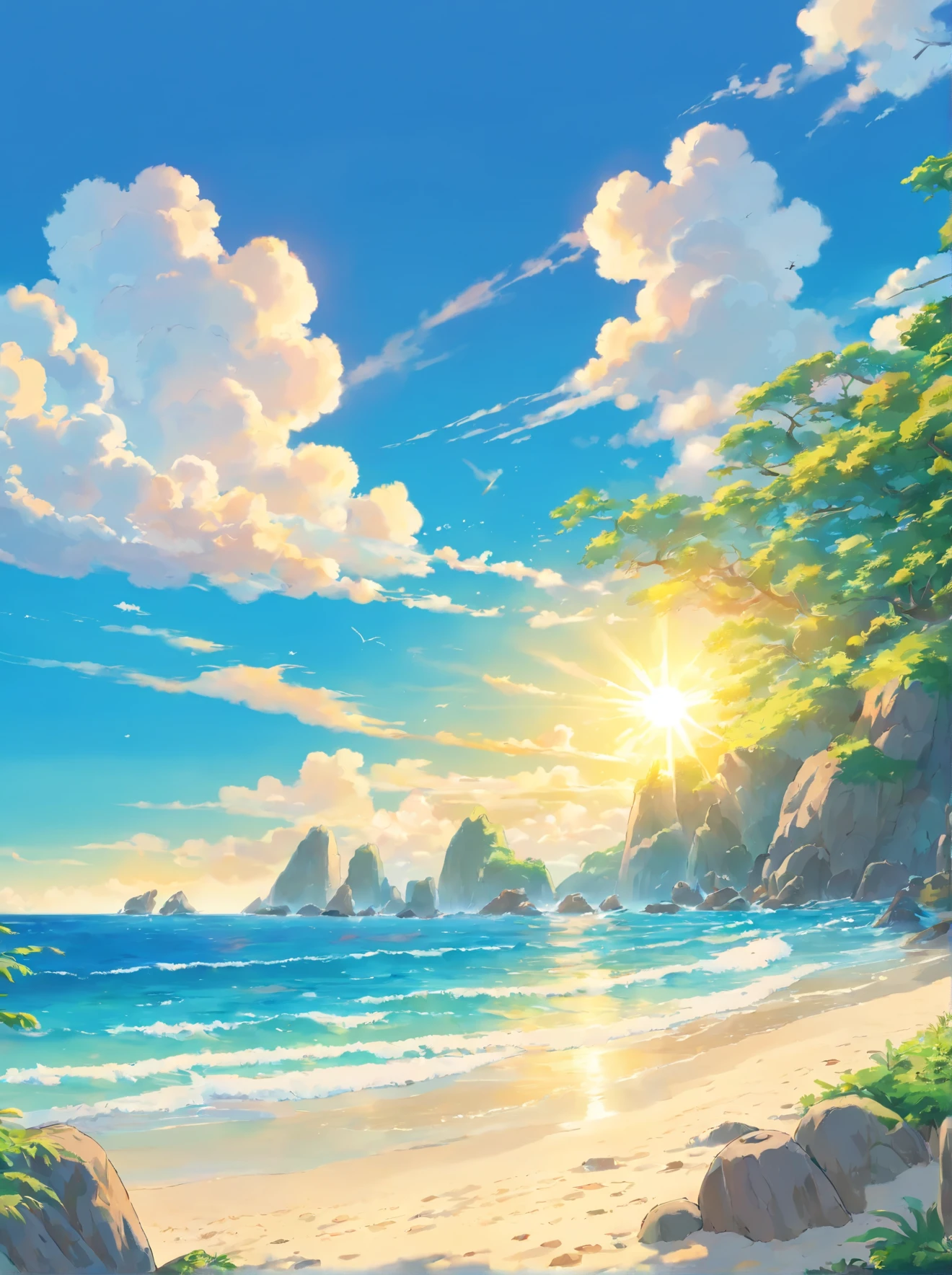 summer, sun, ocean, beach--v6