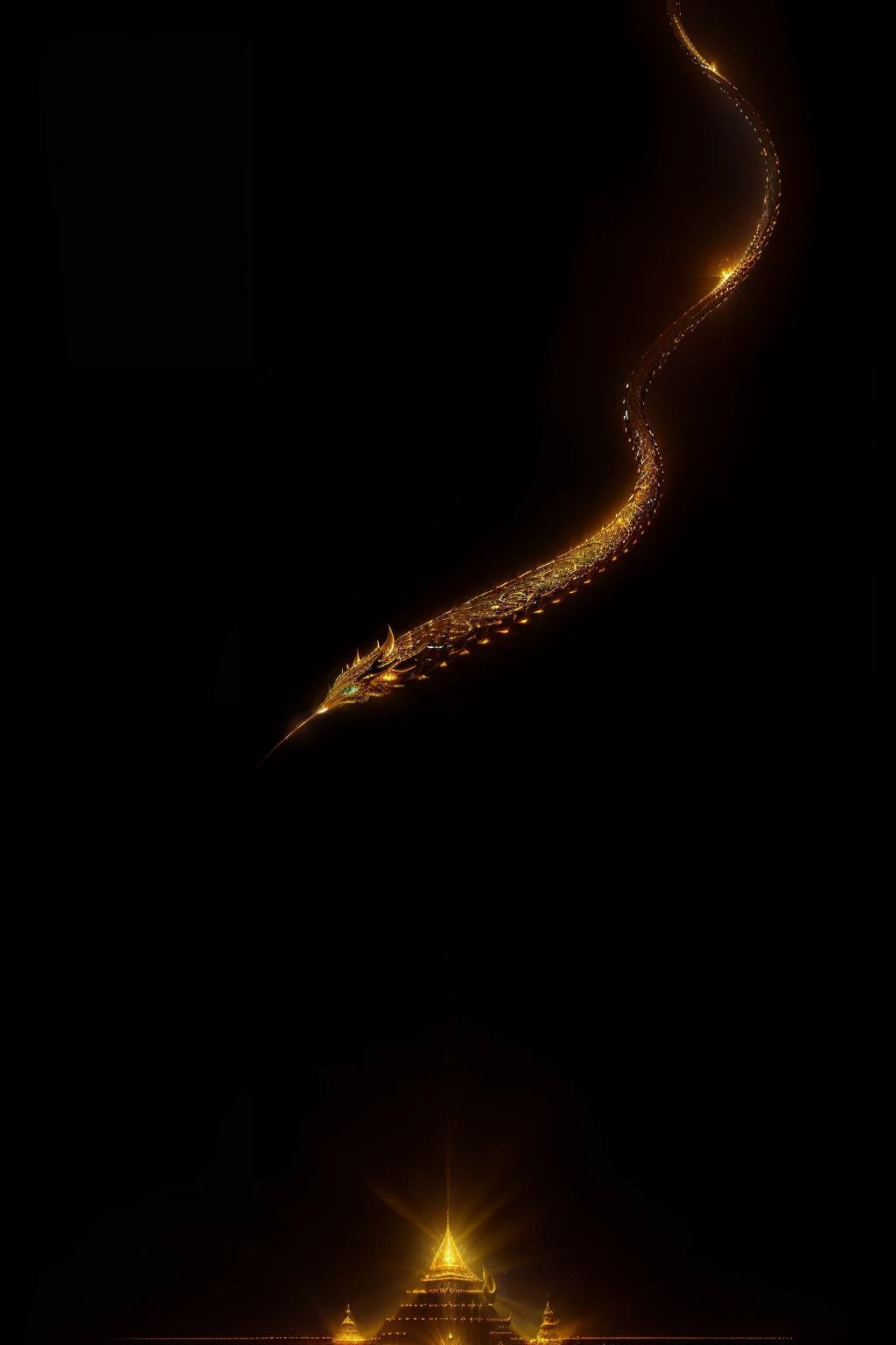 In the enchanting landscape of this mystical scene, two intricately crafted letters, AD.SI, stand proud against the backdrop. The letters themselves are formed from magnificent gold, shimmering and aglow with an otherworldly light. Within the center of the "D" lies a sinuous golden snake, its extensively detailed scales reflecting radiant sunlight as its horns gracefully form the shape of the letter "S". This mesmerizing design, emblazoned with an unmistakable aura of mystique and power, radiates an allure that leaves an indelible mark on the observer's soul.