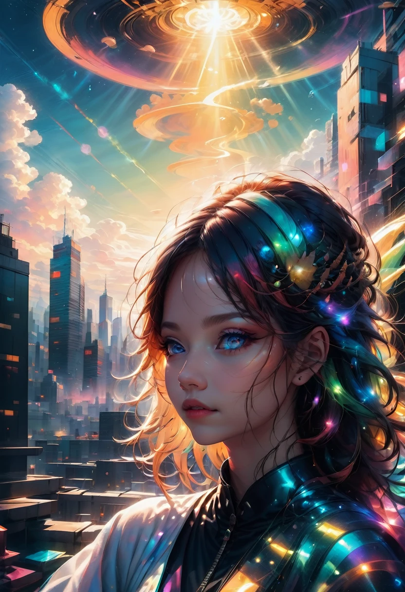 1girl,Person Standing on the Rooftop,aesthetic,okujyou,scenery,sky,fence,cloud,blue sky,outdoors,rooftop,building,day,cityscape,shadow,chain-link fence,city,(best quality,4k,8k,highres,masterpiece:1.2),ultra-detailed,(realistic,photorealistic,photo-realistic:1.37),HDR,UHD,studio lighting,ultra-fine painting,sharp focus,physically-based rendering,extreme detail description,professional,vivid colors,bokeh,portraits,landscape,colorful,overlooking,serene,peaceful,tranquil,sunlit,contemplative,striking silhouette,picturesque scenery,immersive,dreamy ambiance,sophisticated styling,elegant,touch of nostalgia,lush greenery,relaxing atmosphere
