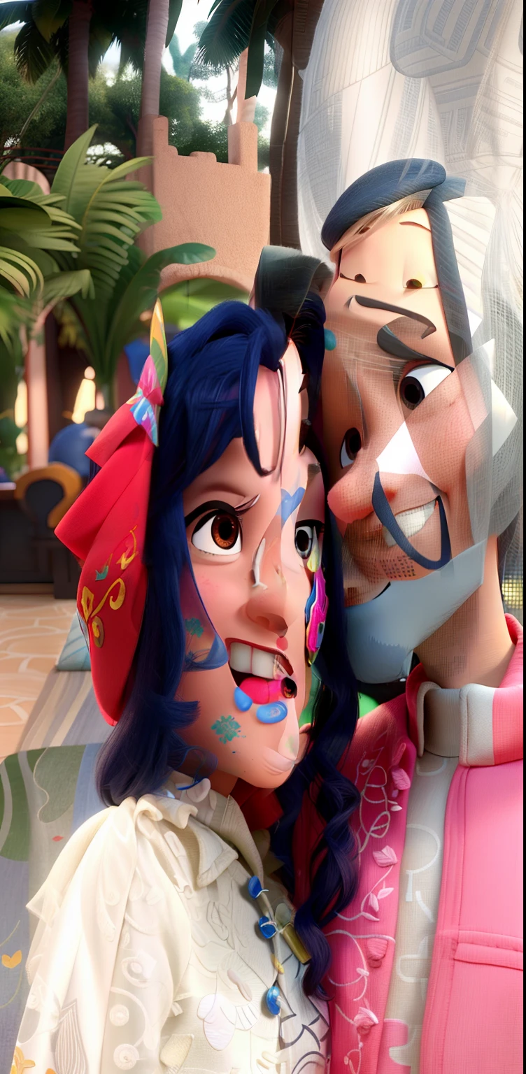 casal homem e mulher no estilo Disney Pixar, alta qualidade, melhor qualidade