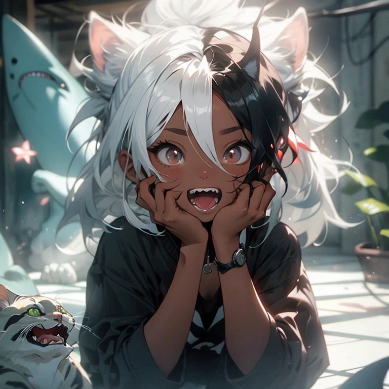 a close up of a dog with its mouth open, kitten puppy teddy mix, drachenlord, sharp teeth, full image, pediophobia, fluffy, !!!!!!!!!!!!!!!!!!!!!!!!!, bad photo, barry chuckle, is evil gremlin, bite, aliased, 'i'm so tired, long claws, shark teeth, havanese dog, mood