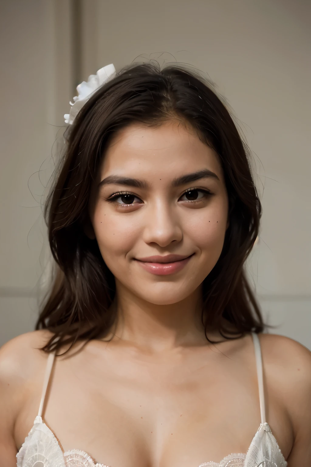 Mujer de olinala guerrero, 24 years old, con rostro sonriente