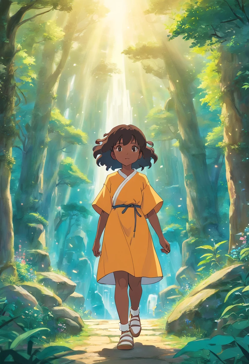 black girl with short curly hair Aria was born in a small isolated village, où elle a été élevée par ses grands-parents après la disparition de ses parents dans des circonstances mystérieuses. Depuis son plus jeune âge, she was drawn to the magic and tales of the ancient heroes who shaped their world. When magical portals began to threaten the safety of his kingdom, Aria was chosen by the prophecy as the one who could close them. Elle se lance alors dans une quête épique pour sauver son monde, découvrant en chemin des vérités sur son passé et sur la nature même de la magie qui la lie à son destin.