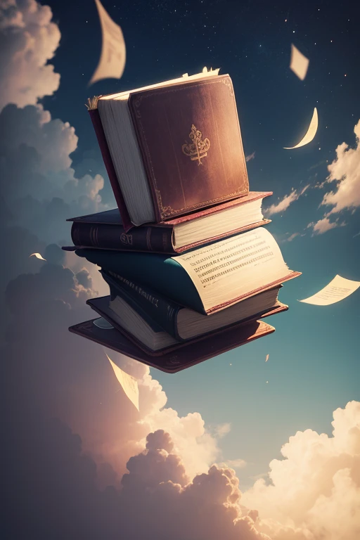 anime floating book
