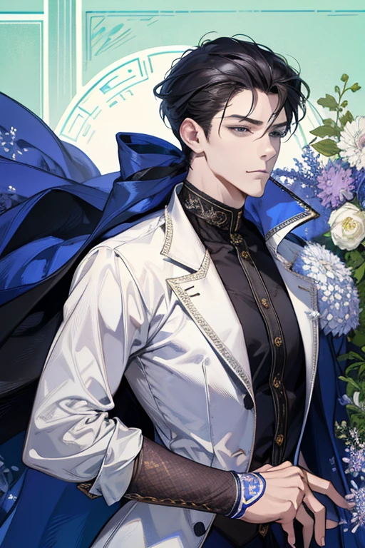 (absurdres, highres, ultra detailed), 1 male, adult, handsome, tall muscular guy, broad shoulders, casual outfit, finely detailed eyes, light color hair, complex pattern, detailed face, modern, city, best ratio four finger and one thumb, menacing, (dutch angle), closed mouth