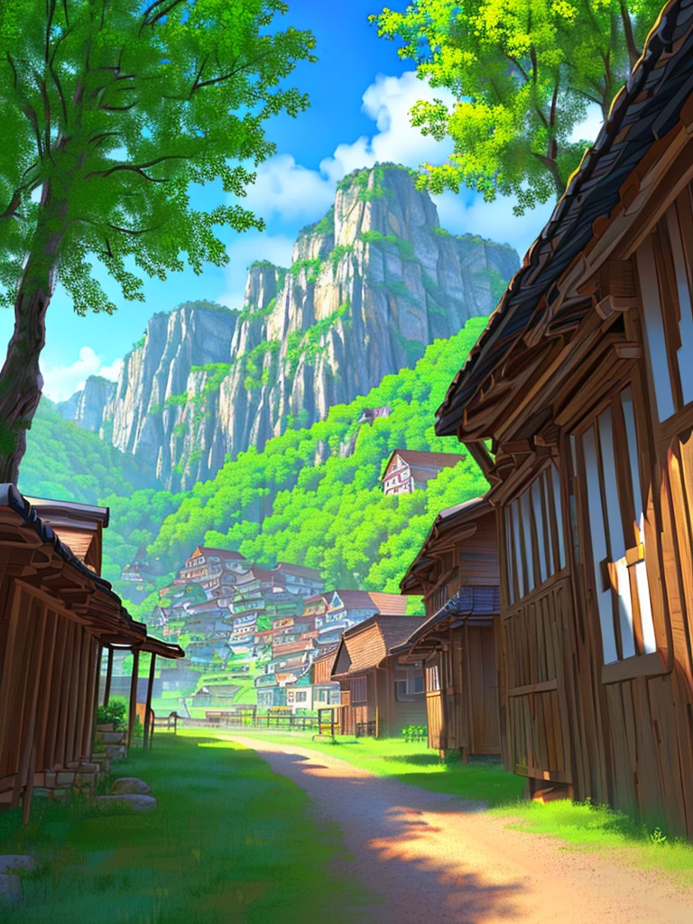 A hidden village in the mountains