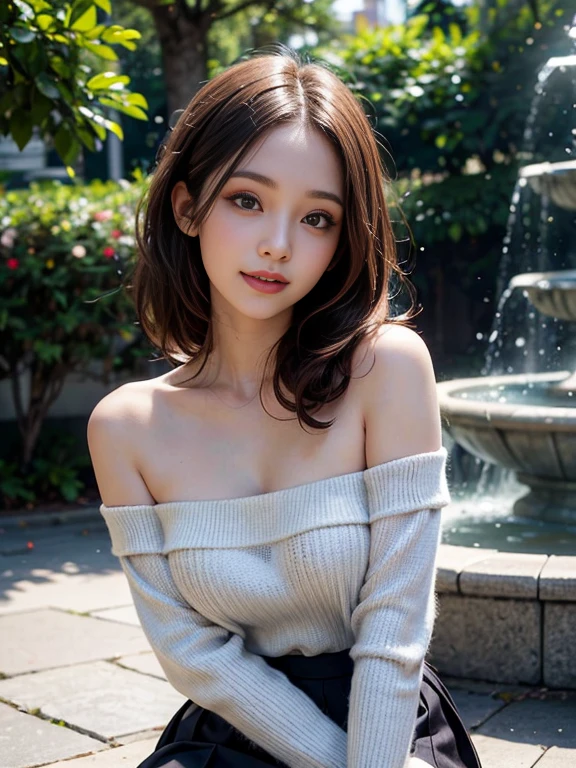 8k、full body、standing position、(((garden、lawn square)))、収益性の低いsmile、(Super realistic)、(photograph)、(High resolution)、(In 8K)、(very detailed)、(best illustration)、(beautiful detailed eyes)、(top-quality)、(super detail)、(master piece)、(wallpaper)、(detailed face 1.4)、Drooping eyes、Full body close up、long hair、inner color、solo、1 neat married woman Japan、46 years old、(thin thighs)、(Glossy skin)、garden、 rain wet、small nipples、smile、happy face、embrace your chest、Wet jacket that covers your chest、short skirt、hourglass waist、constricted waist、small breasts、round chest、(Ahegao、blush、white of eyes、stick out tongue、fine eyes、double eyelid、thin cheeks、shiny skin、shiny little neck、glossy lips、Brightness of the face)