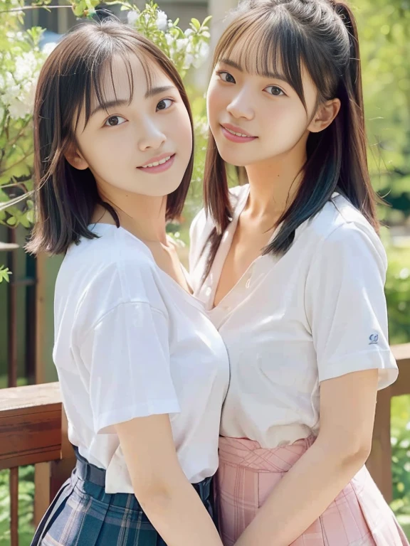 (((大きな胸のLesbian couple shots 20.0))), (((Spring cityscape、Clear skies、spring breeze、Naughty lesbian couple)))Background、(((二人の女子高生のImpure恋愛5.0)))、(((highest quality、Highest quality、Highest Resolution、masterpiece、8k)))、(((Detailed face)))(((Cute face)))((()))(((Teen)))、(tailed body)))(((Model Body Type)))(((Perfect podiline)))、(((Big Tits 3.0)))(((Fascinating鎖骨2.0)))(((Beautiful cleavage 5.0)))(((nsfw)))、(((Straight long hair)))(((Naughty bangs))), (((Japanese schoolgirl)))ring school scene 3.0)))、(((School-designated spring uniform 5.0、Student White Shirt 5.0、Student pleated skirt 5.0)))、(((Intelligent smile 3.0)))、(((Impure、Unfaithful、Fascinating、Sexy、Slutty、expose one&#39;s stupidity、👩‍❤️‍💋‍👩👩‍❤️‍👩💞)))(((Lesbian couple shots 20.0)))、(((Naughty Hug Shot 5.0)))、(((Provocative couple sexy posing shots 5.0)))(((レズビアンのSexy愛情表現20.0)))