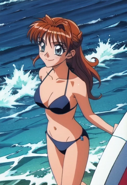 alone,Ocean,bikini,Swimwear,smile, masterpiece, expensive quality, very_expensive_solve, big_file size, Full Color,