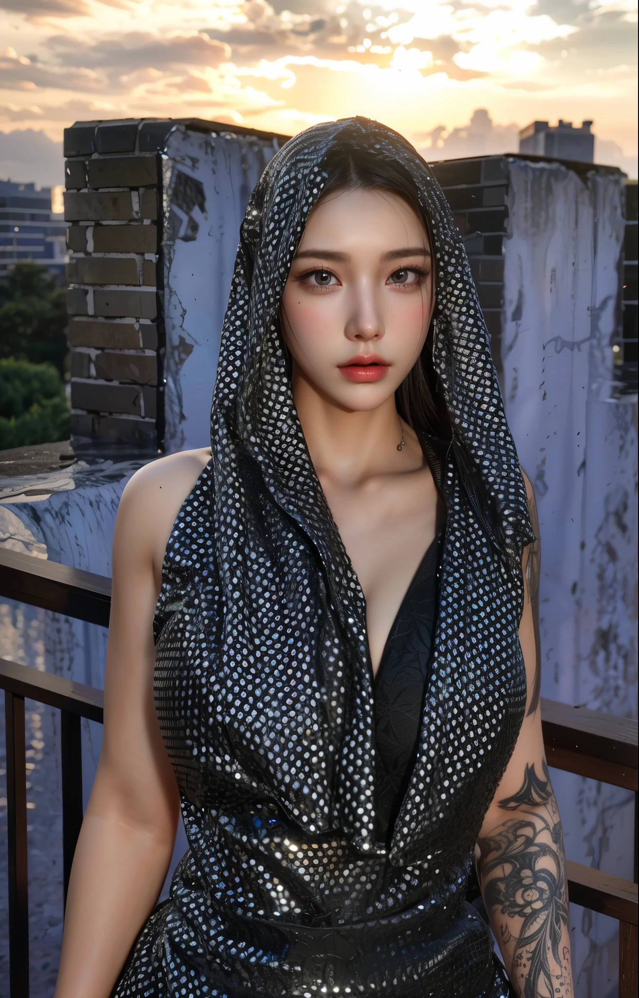 Game Art,Cg animation,Best image quality,Maximum resolution,8k,(A half-length photo),(portrait),(Head close-up),(Rule of Thirds),Unreal Engine 5 rendering works,20 year old girl,((Queen)),The eyes are very detailed,(Large Breasts),Elegant and noble,Movie Lighting,Ray Tracing,Game CG,((3D Unreal Engine)),OC rendering reflection pattern,4K,Ultra-clear,Translucent lace,Fair and plump figure,Pretty Face,Glossy Gel Coat,身着华贵礼服的Queen,Necklace jewelry,Arm tattoo