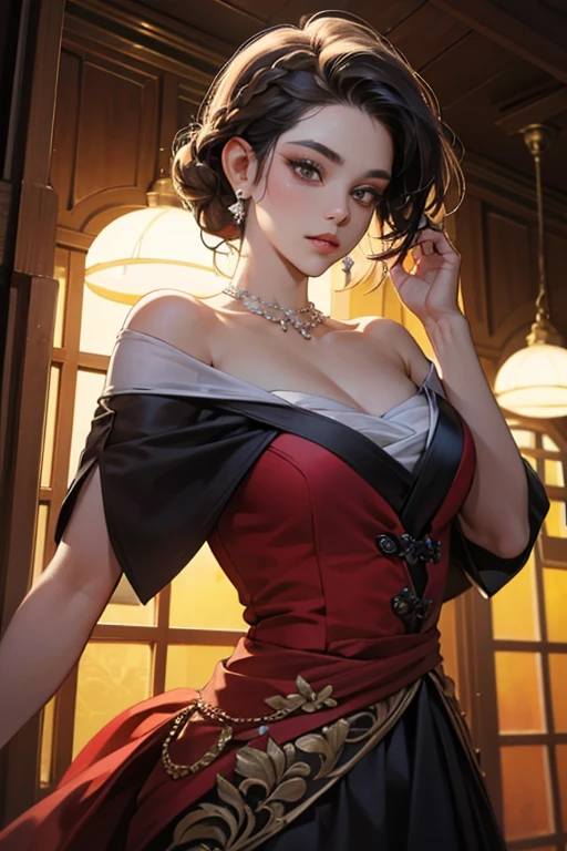 1girl,(dancer),portrait,detailed face,sunlight,on the St. Peter's Square of vatican,crowd,St. Peter's Square background,looking at viewer,(masterpiece:1.2),(best quality:1.2),detailed background,smile,