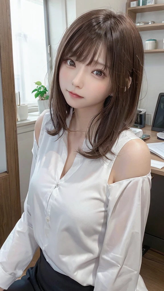 one girl, (a beauty girl, delicate girl:1.3), (15 years old, :1.3),
break, (shirt, Green apron, family mart:1.3), panties,
break, Extremely fine grain resolution, (Symmetrical eyes:1.3),
break, (Inside a convenience store:1.3), perfectly trimmed fingers,
break, Small breasts, Brown eyes, Parted bangs, brown hair,  girl,
break, (Eye and facial details:1.0),
break, (masterpiece, highest quality, Ultra-detailed, Detailed face, 8K)