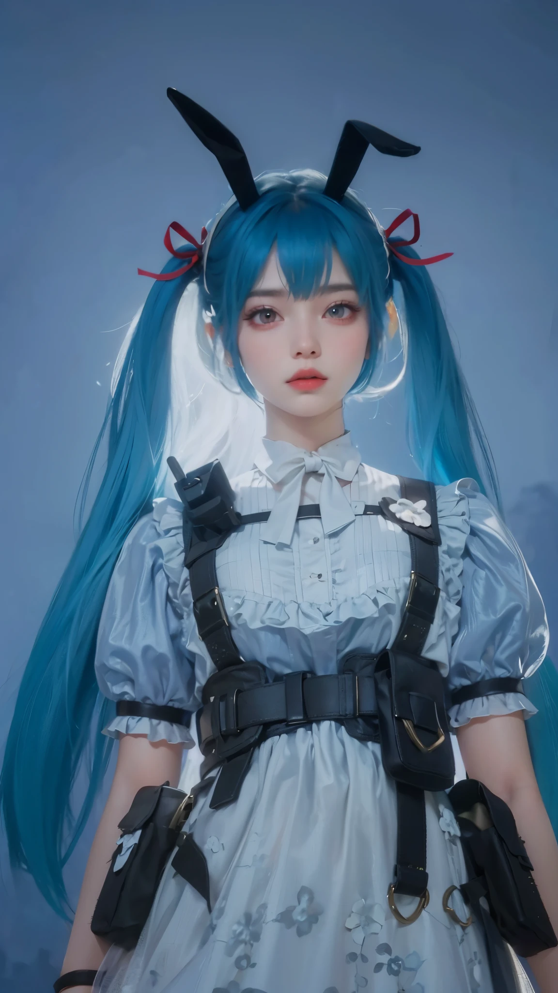 best quality, high_resolution, beautiful girl, red eyes, white hair