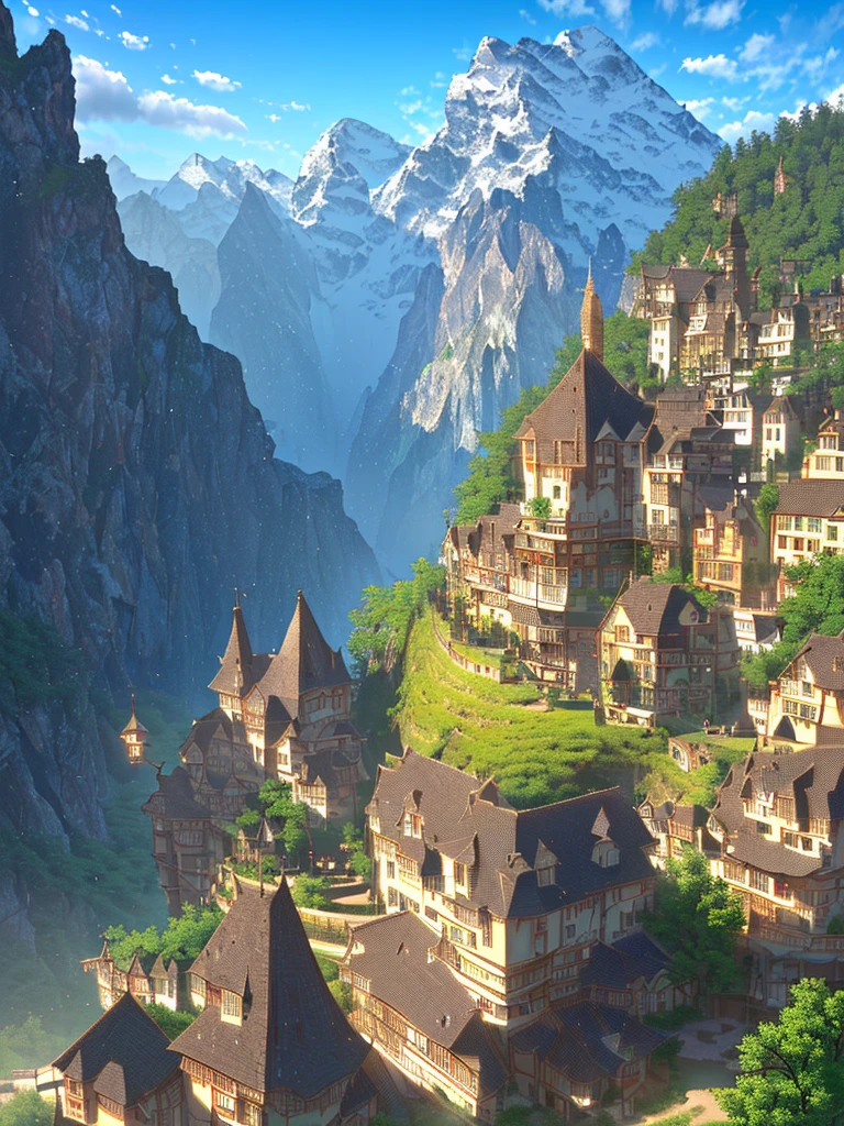 A hidden village in the mountains