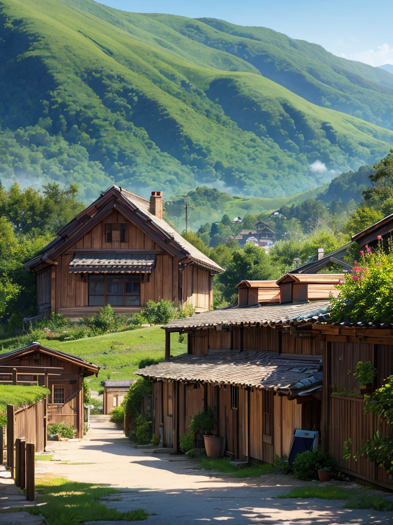 A hidden village in the mountains