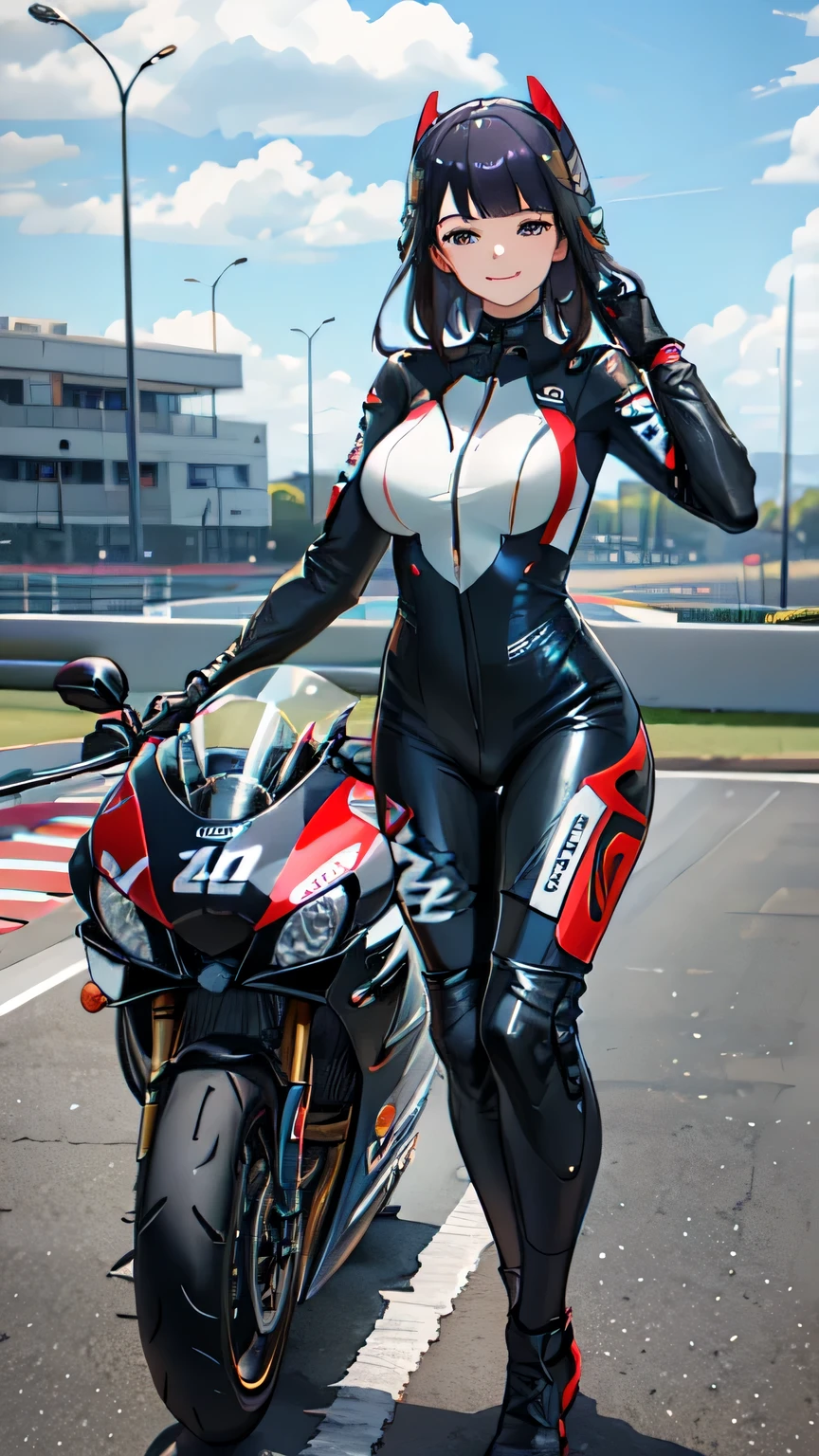 Big city Street, hi-tech motorcycle, Sexy cyborg girl riding on motorcycle, french braid, blonde hair, beautiful figure, Magnificent Anatomy, (Best quality, 4K, 8k, HDR, A high resolution, masterpiece:1.2), absurdity, masterpiece, ultra detailed, (realistic, photorealistic, photorealistic:1.37), (complex parts:1.12), (hyper detailed, hyper realistic, Soft lighting, spicy:1.2), (complex part, Hyper detailed:1.15), Smooth skin,