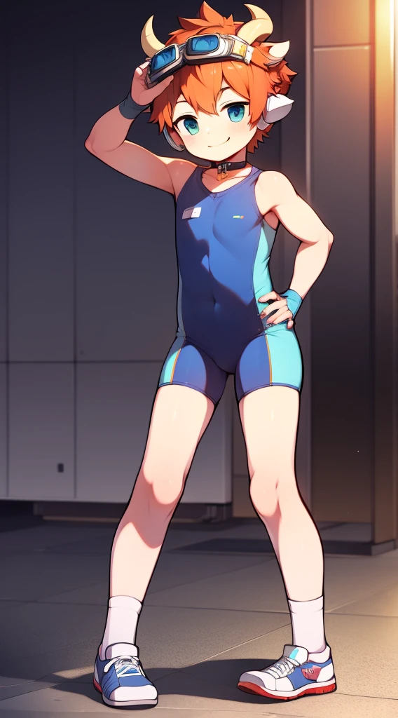best_quality, masterpiece, highres, solo, cowboy_shot, arcology, futuristic, future_urban, indoors, bar, pub, 1boy, man, male, short_hair, dark_brown_hair, blue_eyes, bright_blue_eyes, irish dancer_outfit, pelvic curtain, sleeveless, bare_shoulders, bare_neck, bare_arms, bare_legs, bare_chest, light_smile, looking_at_viewer,
