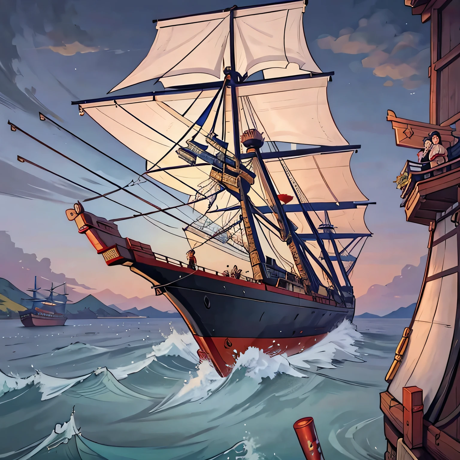Ships from the times of feudal Japan