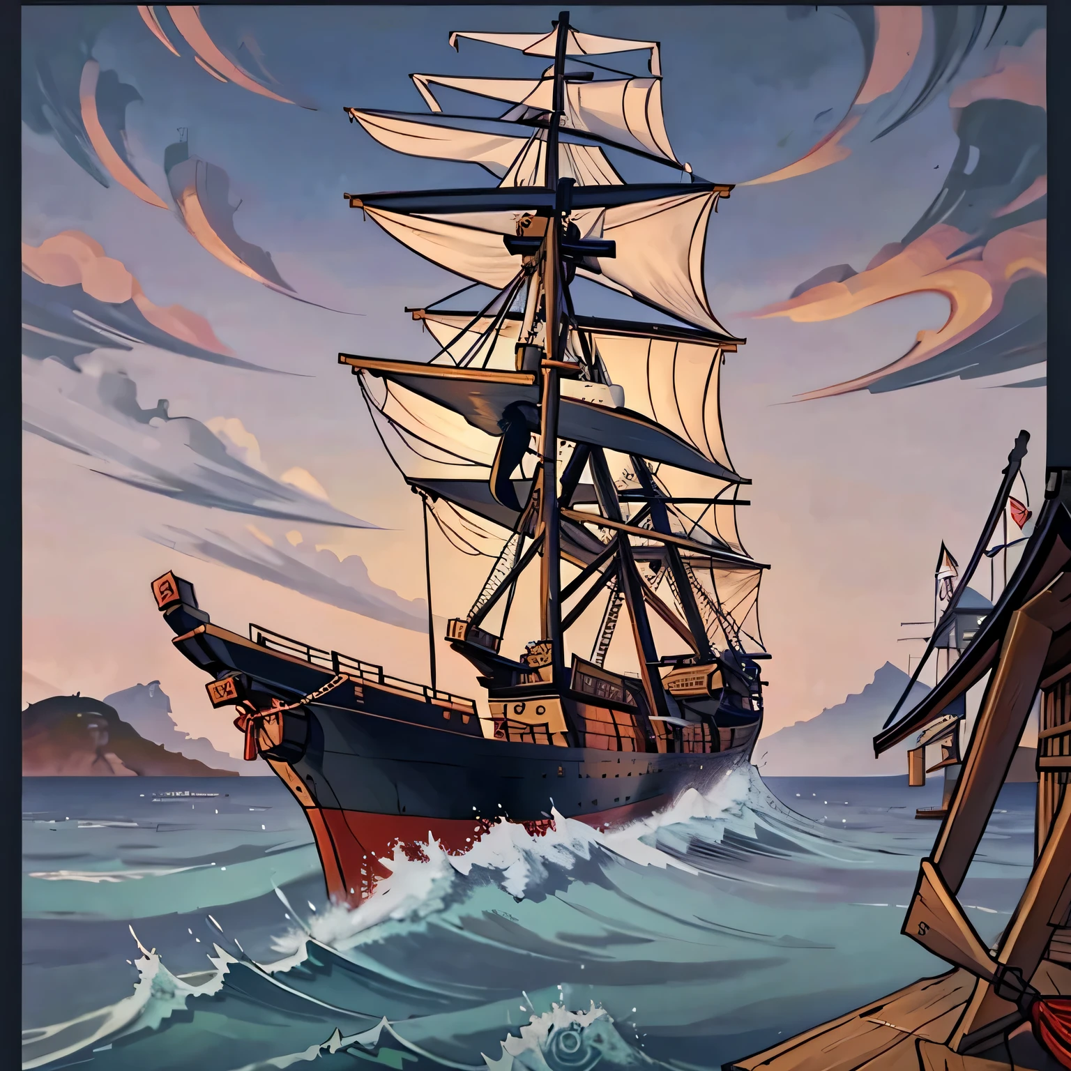 Ships from the times of feudal Japan