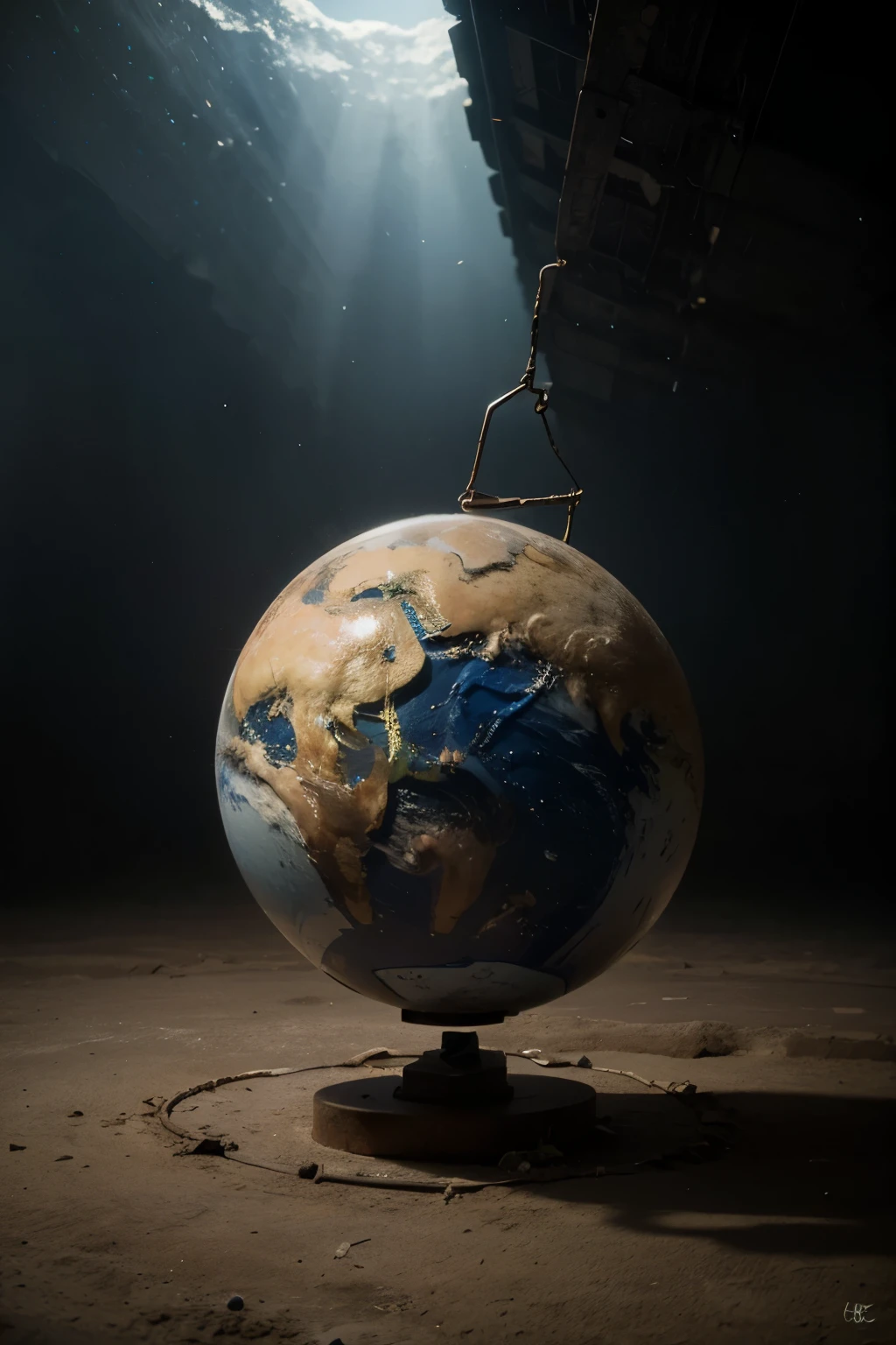 ((best quality)), ((masterpiece)), (detailed), earth giting pulled apart in to a portal