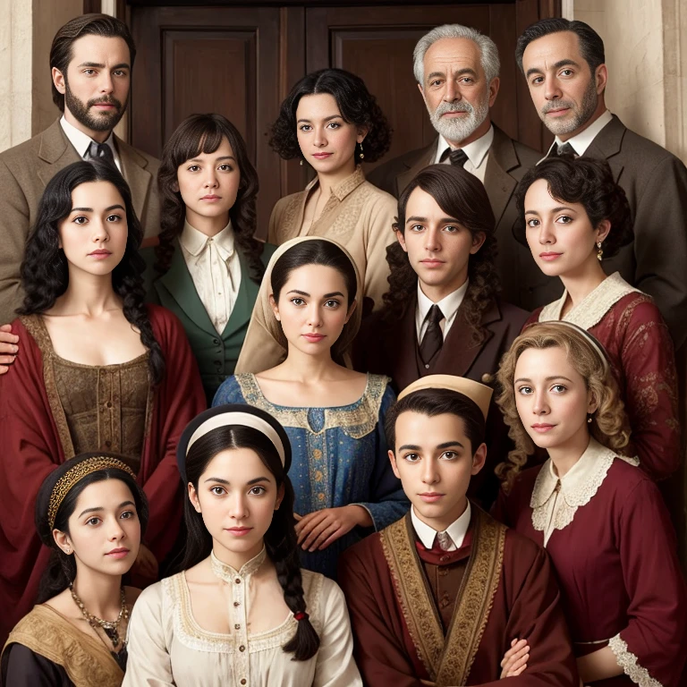 beautiful group of jew. focus on the characters.