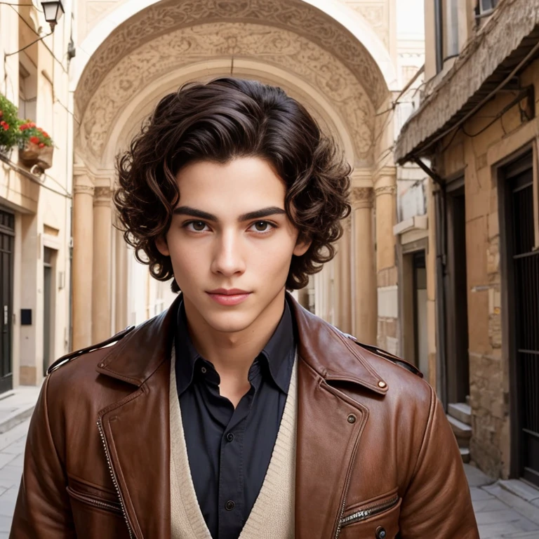 perfect young jew man, focus on the character's face.