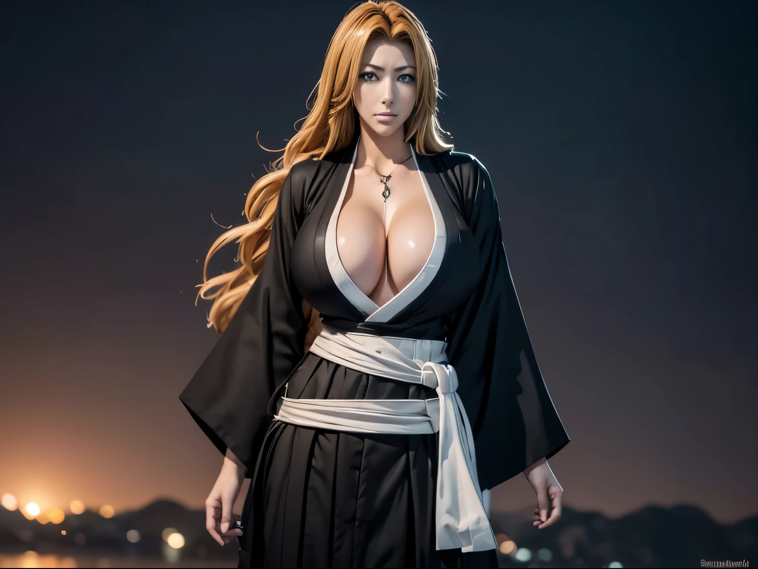 (((rangiku Matsumoto)))8k,((de BLEACH ))((lleva su hakama))(((rengiku matsumoto de bleach)))(((ella posa cat walk)))(((Amazing tits)))caliente, hermosa,((Hornie)),(((matsumoto)))((tiene nalgotas)))8k,((parece un render 3d)) hiperrealista todo como un motor irreal trazado de rayos render ((estilo humano hiperealista)),(((Empty dark background))). hiperrealista todo como un motor irreal trazado de rayos render estilo humano realista ,(((Empty dark background)))., (((emptyback ground)))Suavemente iluminado, Intimo exquisito detalle, sharp focus, intrincadamente detallado, rewarded photography, small-catchlight, bajo contraste, alta nitidez, facial-symmetry, profundidad de campo, cinematic background, Renderizado del motor irreal, Imagen central, dream-like, Suavemente iluminado, intimo, imagen de cuerpo completo ,cuerpo completo,((tetona)),((piernas torneadas)) perfect ass ecchi, hdri