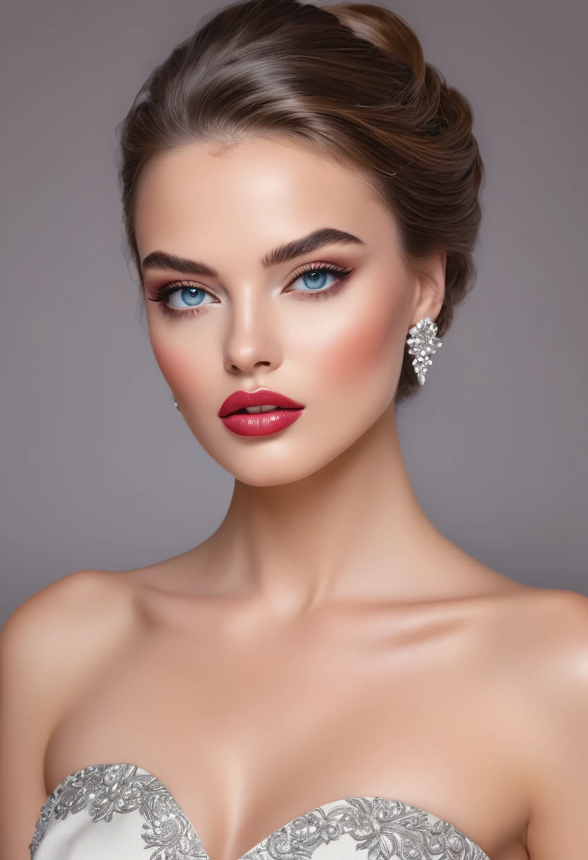 best quality,High resolution,illustration de mode,elegant models,Beautiful detailed eyes,Detailed lips and face,mode glamour,poses de piste,couleurs vives,Elegant dresses,accessoires magnifiques,éclairage de studio professionnel,peinture ultrafine,realistic textures,Parcours artistique